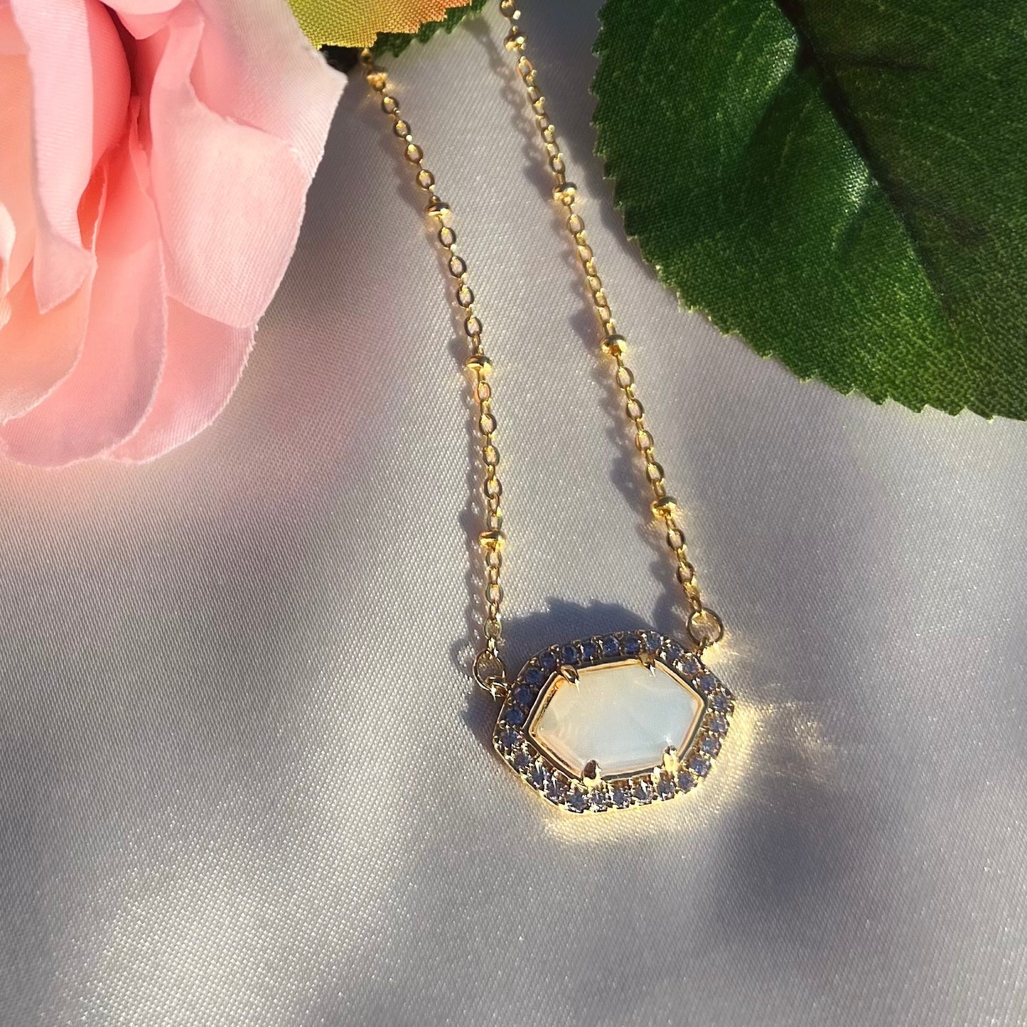 Opal Pave Necklace