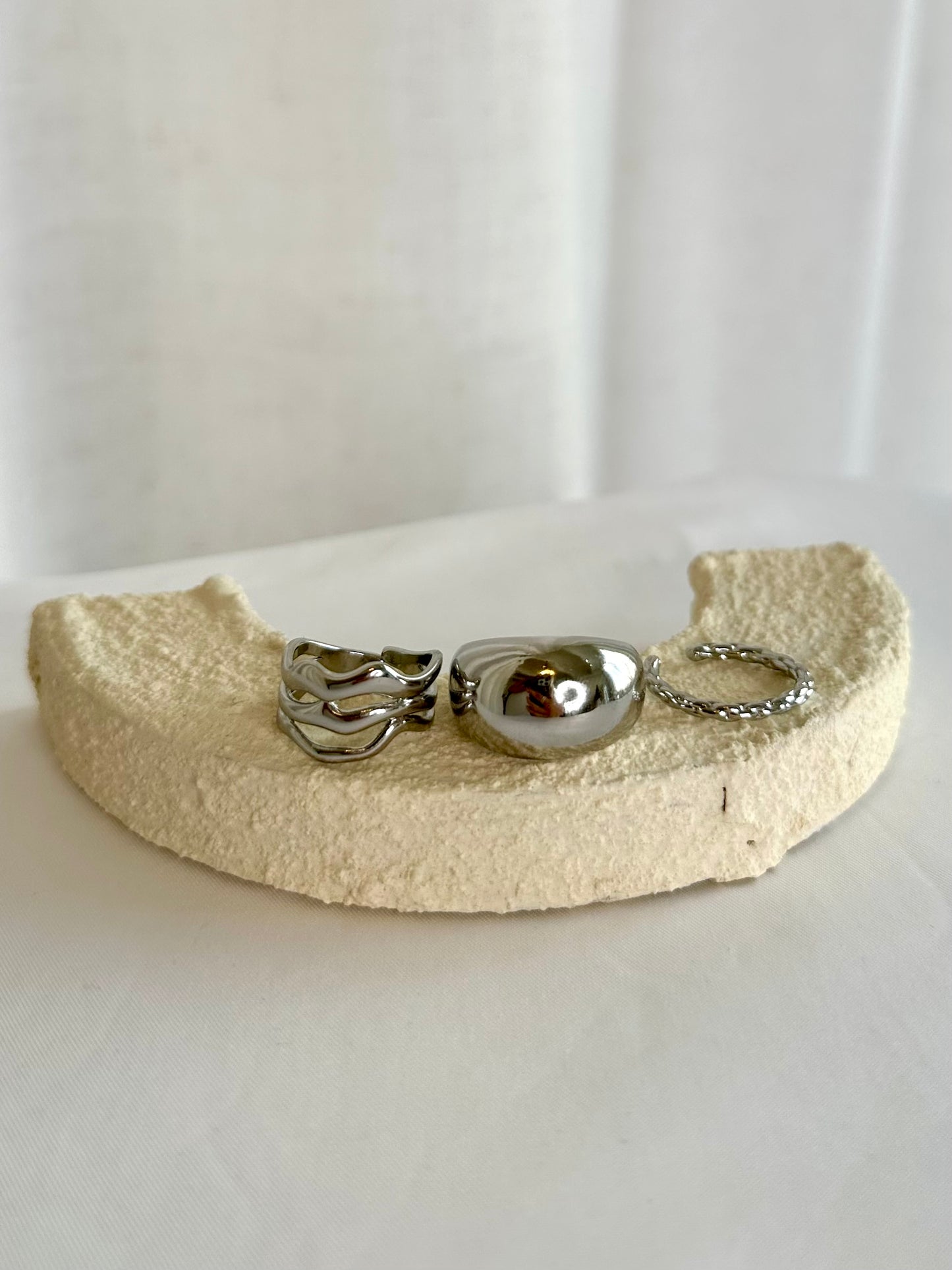 Mirror Melt Trio - 3 Ring Set