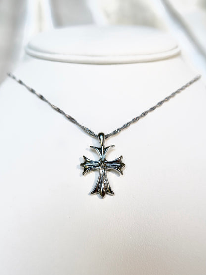 Chrome Cross Necklace