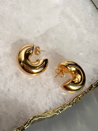 Grande Lux Hoops - 18k Gold Filled