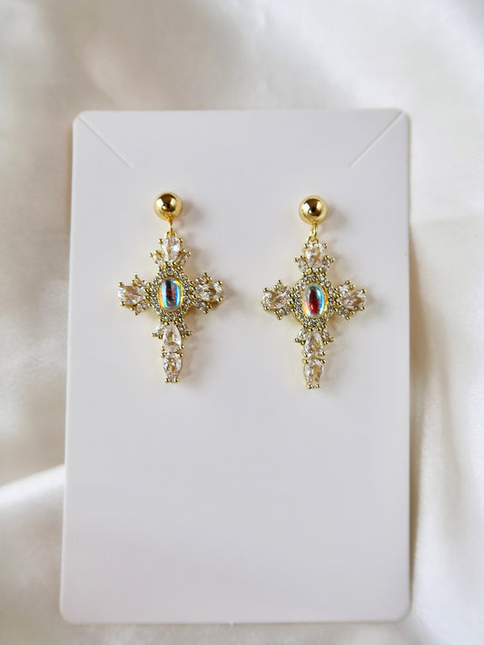 Cathedral Cross Earrings