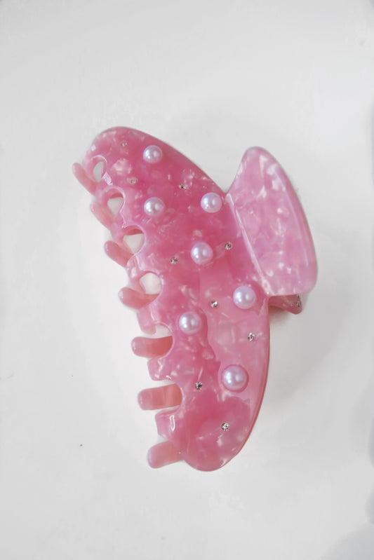 Pink Pearl Claw Clip