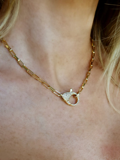Perfect Pave Clasp Necklace
