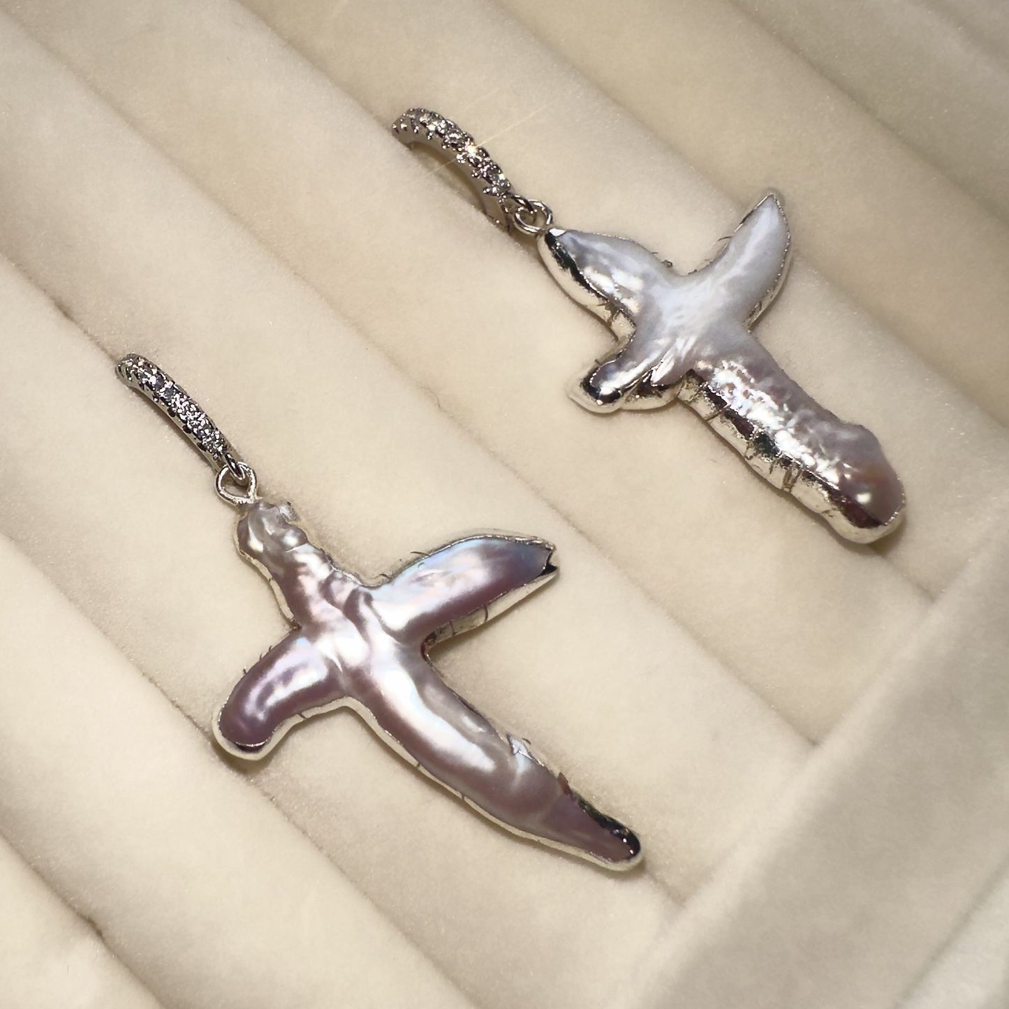 Baroque Cross Earrings