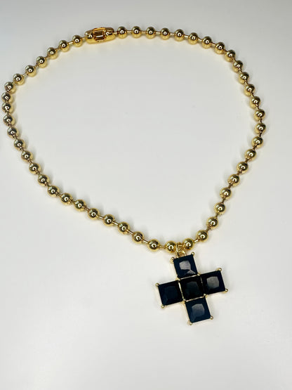 Noir Cross Necklace