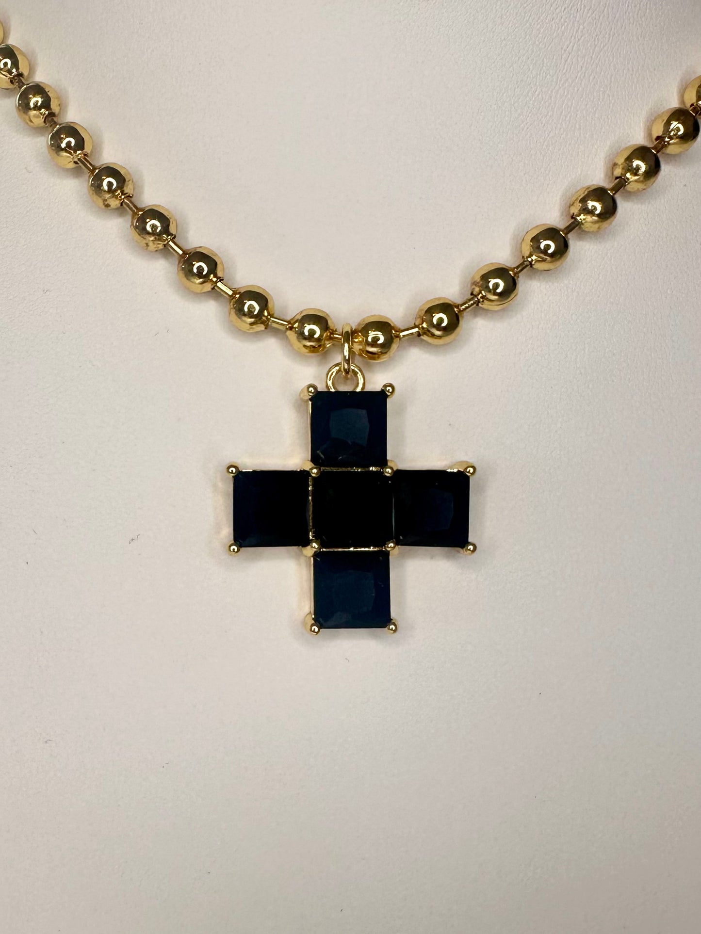Noir Cross Necklace