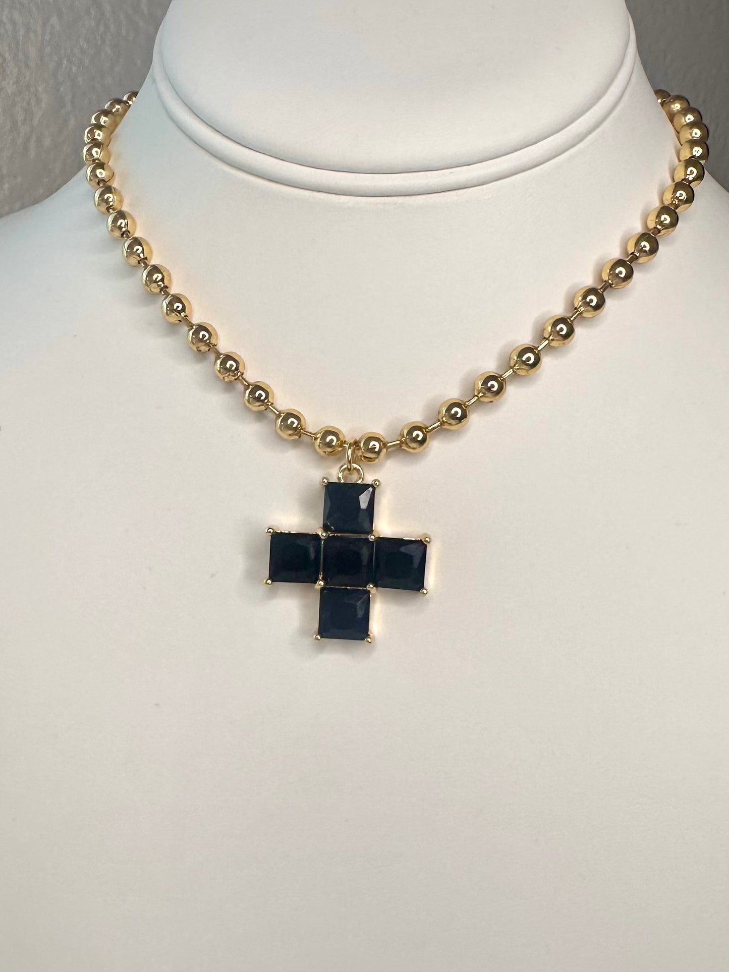 Noir Cross Necklace