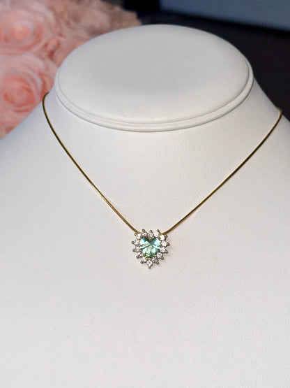 Mint to Be Heart Necklace