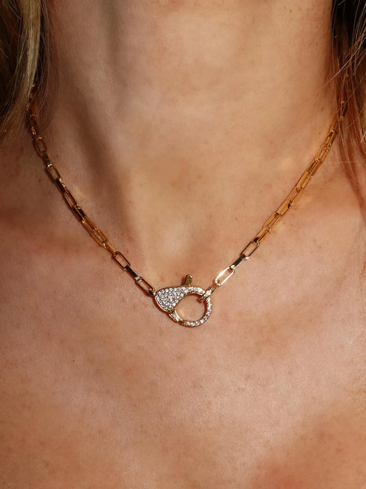 Perfect Pave Clasp Necklace