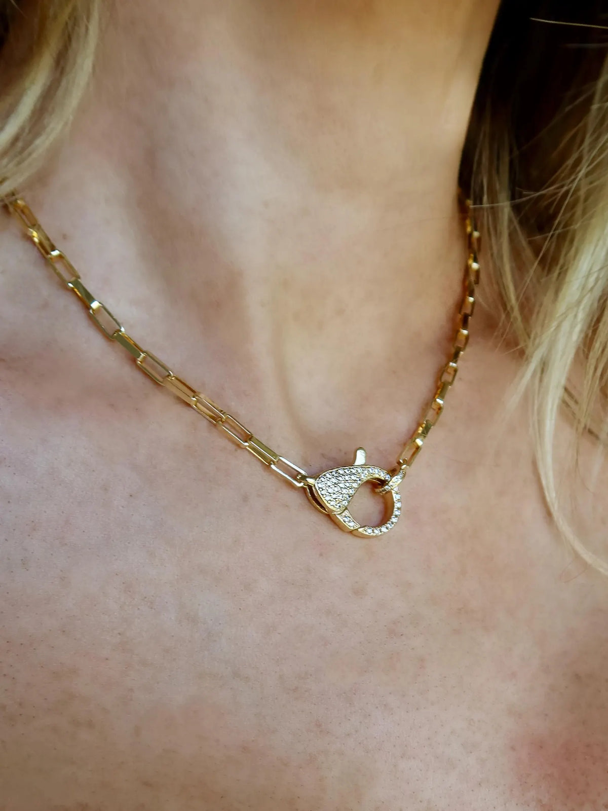 Perfect Pave Clasp Necklace