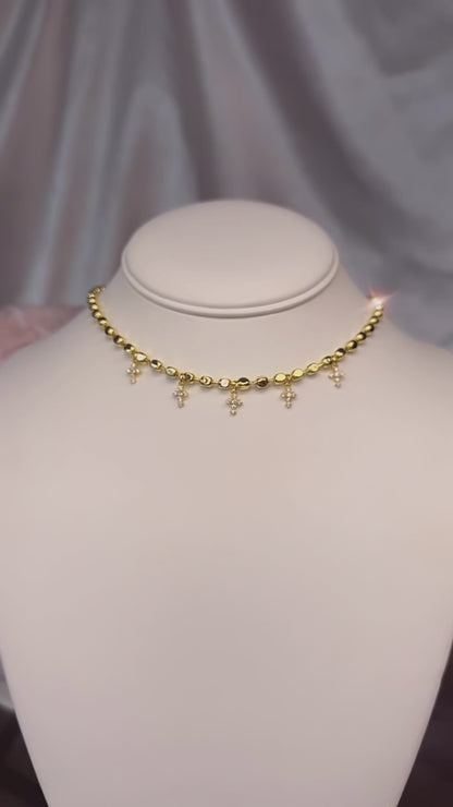 Shimmer Cross Choker