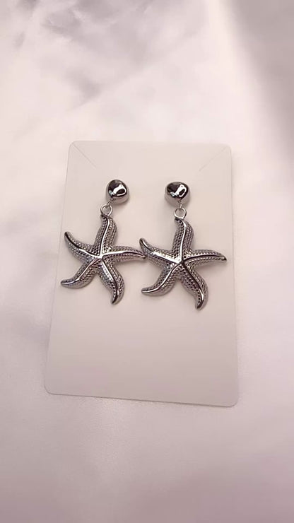 Star of Sea Earrings - Silver