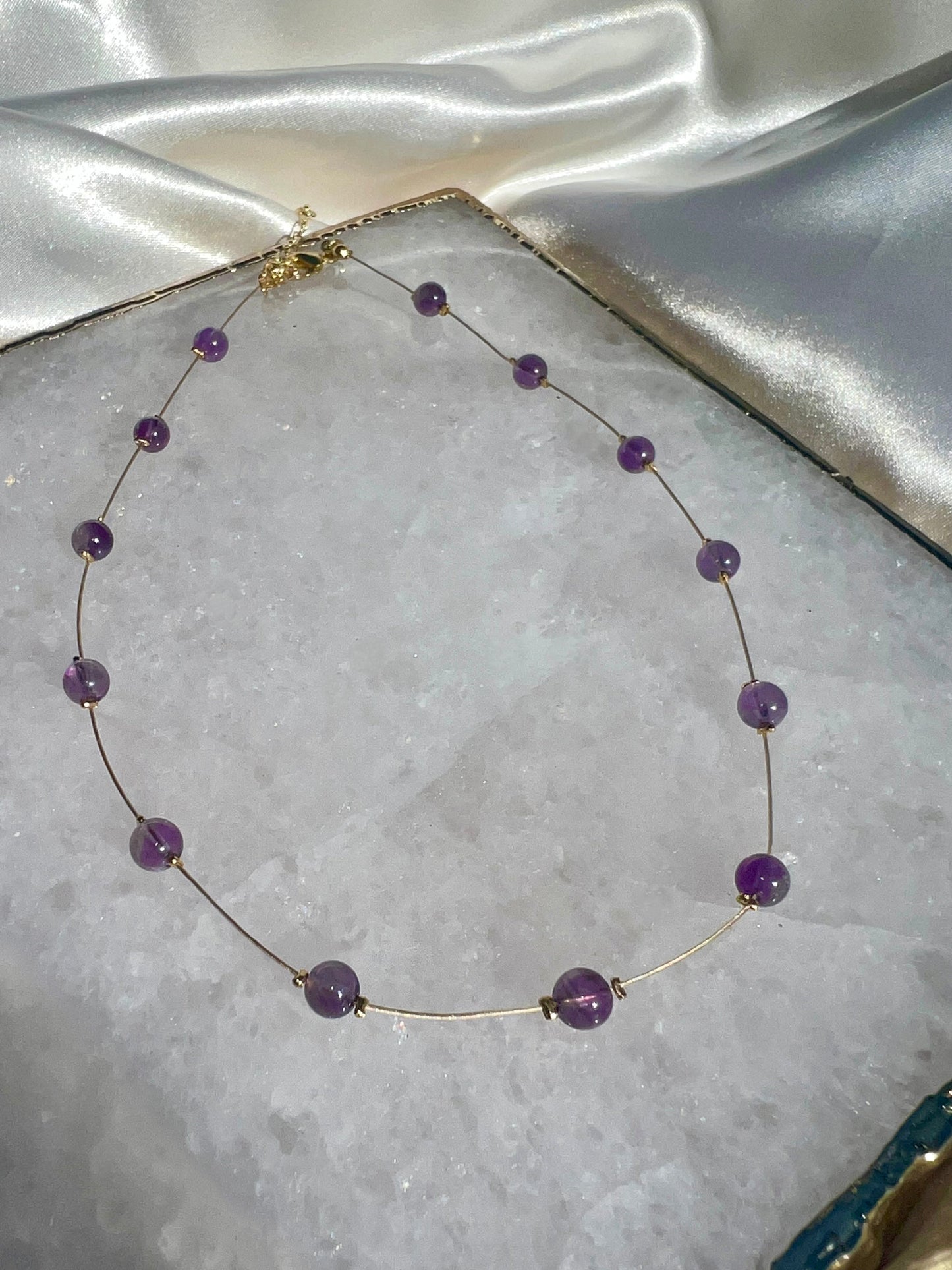 Floating Choker - Amethyst