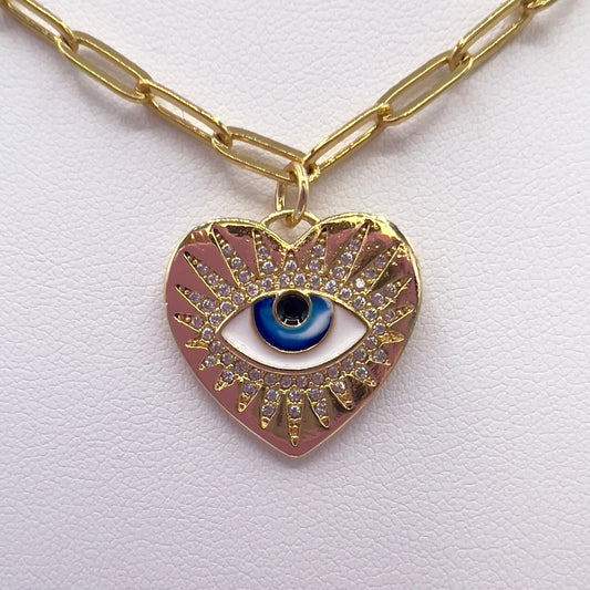 Heart Eye Necklace