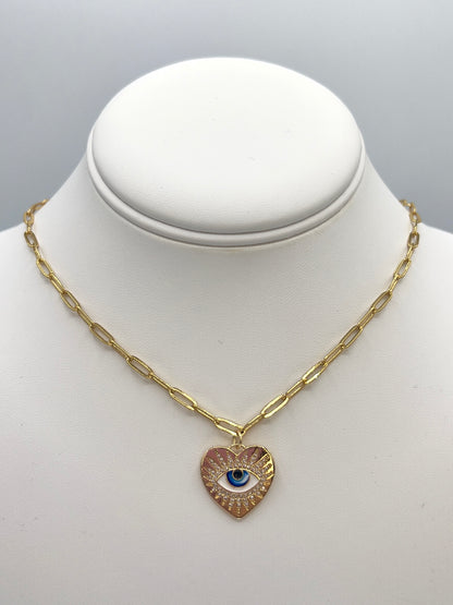 Heart Eye Necklace